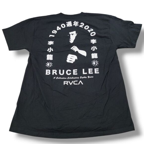 NWOT New RVCA Shirt Size Large Regular Fit Bruce Lee Eighty Years Graphic Shirt - Picture 4 of 6